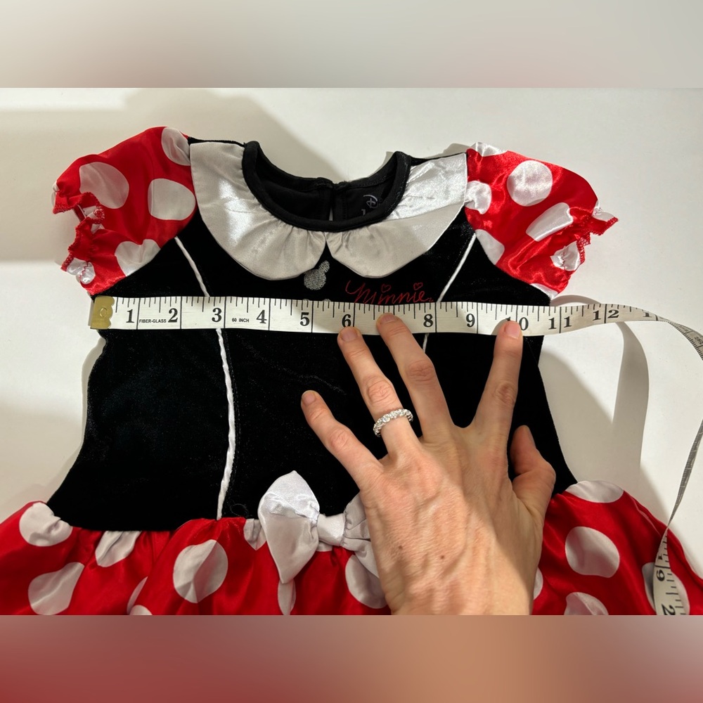 Minnie Mouse dress Disney baby kids 12-18 months red white‎ polka dots - Picture 3 of 12